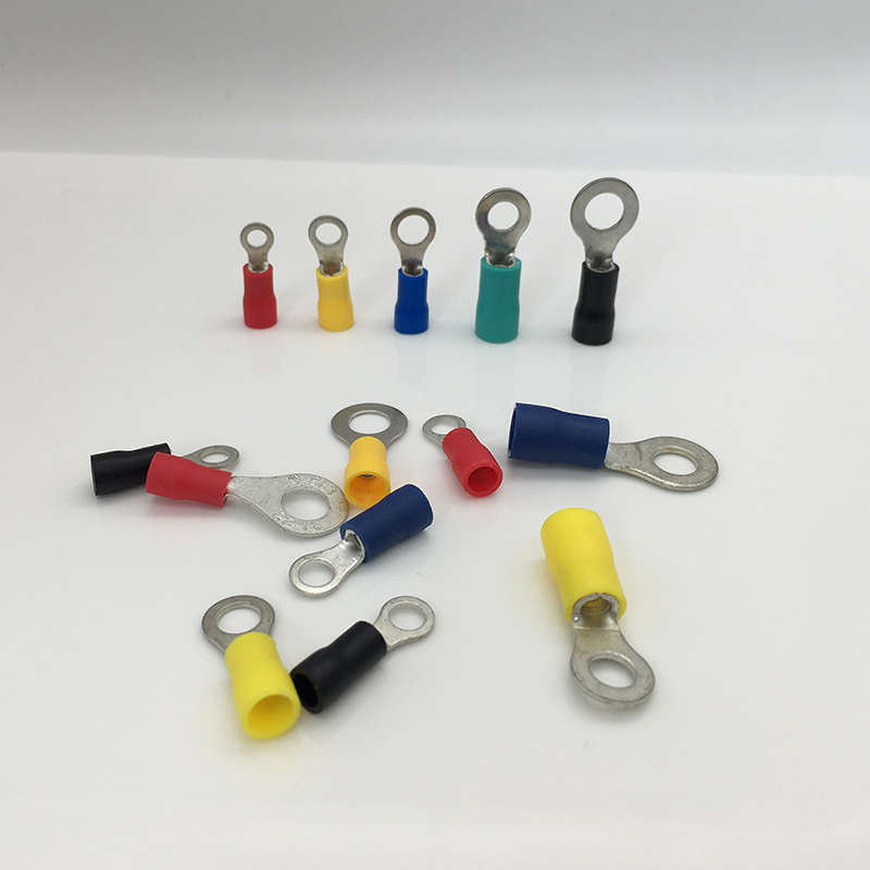 RV5.5-5 预绝缘冷压接线端子电线接头圆形O型RV6-5铜线鼻子带护套