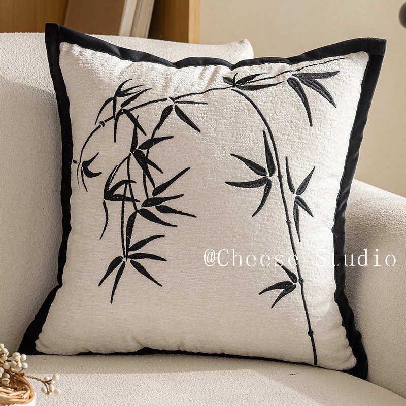 法式中古风抱枕 国风竹子印花美式轻奢现代客厅沙发腰靠垫靠枕套,居家布艺,靠垫/抱枕,淘宝优惠券,粉丝福利购,淘宝优惠卷