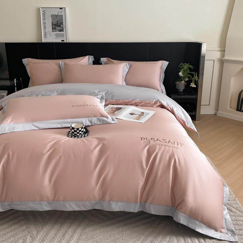 新款A类母婴级100支长绒棉刺绣四件套纯棉全棉床上用品