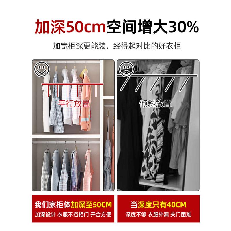 实木衣柜推拉门家用卧室经济型出租房专用简易儿童小户型衣橱