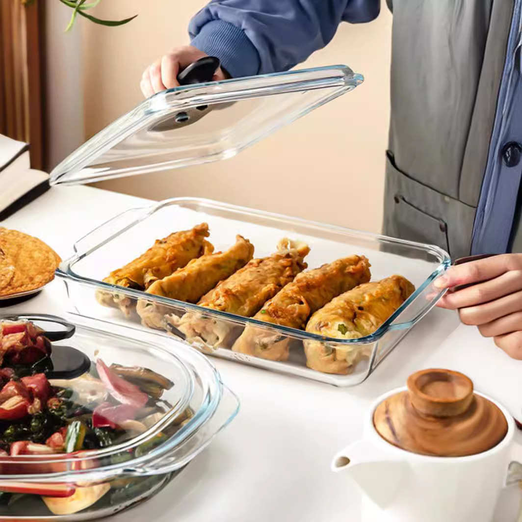 玻璃烤面包微波炉蒸模具披萨耐热盘盘烤盘专用饭烤箱鱼焗马蹄盘糕