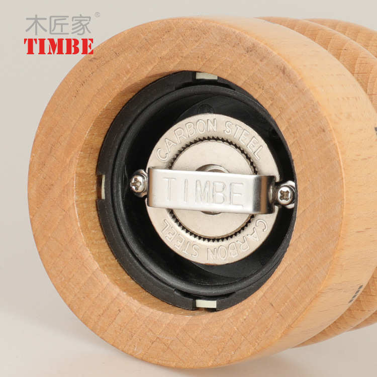 榉木胡椒研磨器 5-12寸原木色手动木质胡椒研磨器 全木胡椒磨批发