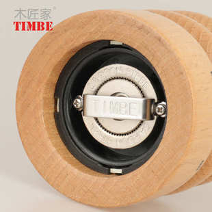 全木胡椒磨批发 12寸原木色手动木质胡椒研磨器 榉木胡椒研磨器