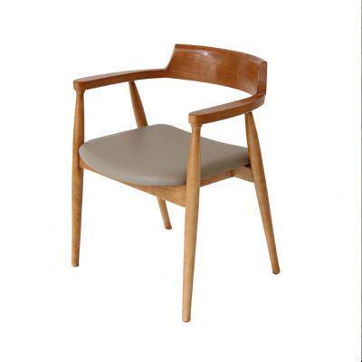 全实木咖啡厅酒座吧餐椅广办岛椅带扶手闲jri-265靠背椅子电脑会