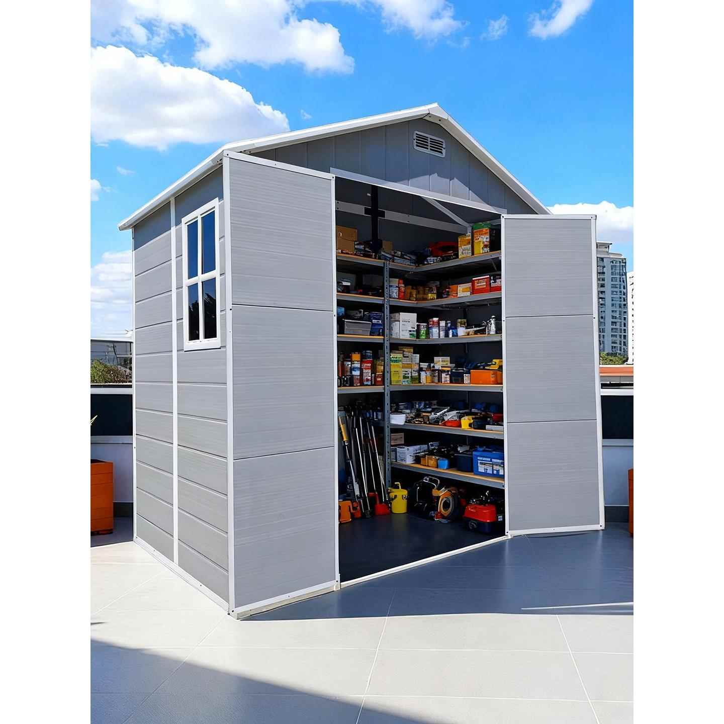 户外花园储物房室外工具房杂物间楼顶可拆卸移动房子临时房组合屋