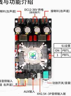 TPA2率51发烧级HiFi数字功放板大FWG功立体声220WX2桥接50WAP2202