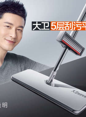 大卫40CM新款大尺寸平板拖把免手洗加厚拖布大卫P12-2