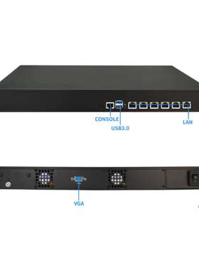 J6142J4125防火墙1U工控主机六网i226/i211服务器pfsense机箱