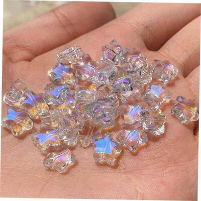 100PC/lot 8mm AB Color Star Beads Czech Glass Loose Spacer