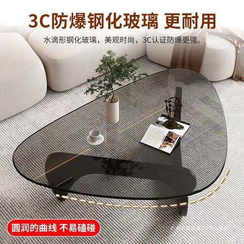网红 轻奢风简约现代极简桌子爆款手工茶几客厅北欧意式风情 高级