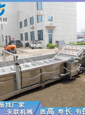 厂家供应果蔬气泡清洗机菜花散花全自动净菜设备不锈钢清洗机