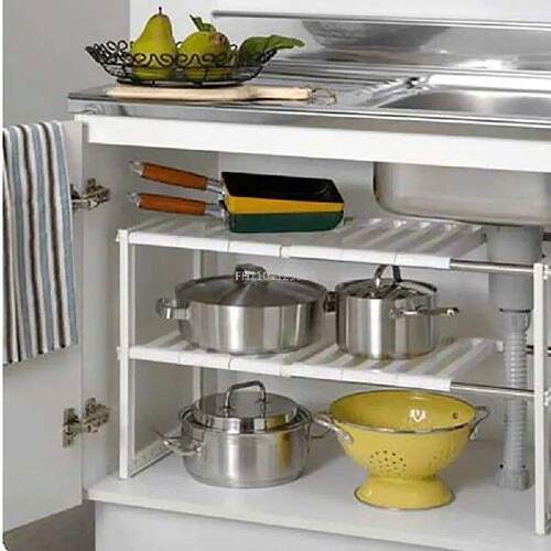 Holder Kitchen Shelf Organiser Floor Type Adjustable
