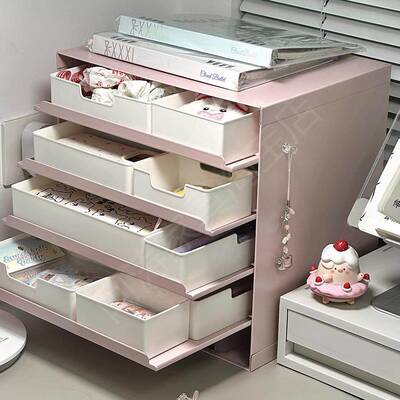 信盘桌面置物架办公信封抽屉分层抽拉式文件收纳层架入户玄关收纳