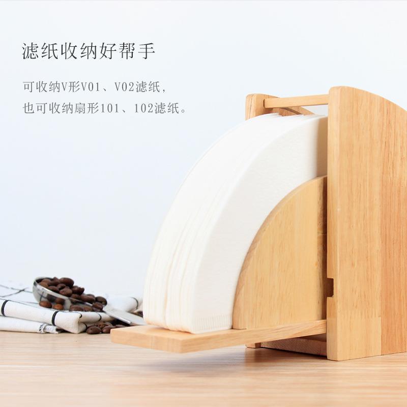冲咖手啡滤纸架耳咖啡滤纸收纳盒吧V60挂扇型过滤防TM-61443尘款V