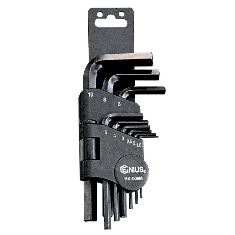 天赋（GENIUS）HK-009M 工具9件套公制腰胯装内6角扳手组