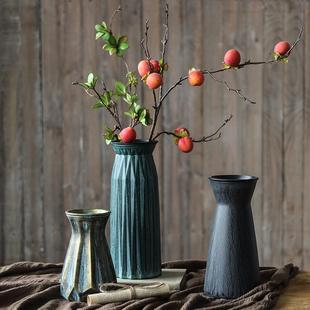 花瓶复古 文艺青铜器仿古摆件怀旧做旧陶罐陶瓷干花鲜花瓶 插花瓶