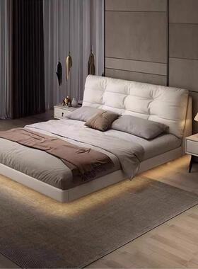 奶油风悬浮主卧云仙女39668床朵轻奢高端大气1.床8m现代约简床