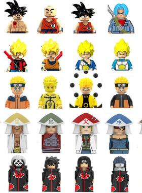 Anime Figure Blocks Toy Naruto Sasuke Kakashi Dragon Ball Go