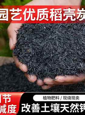 稻壳炭园艺草木灰养花种菜碳化谷壳颗粒纯天然钾肥农家肥腐熟肥料