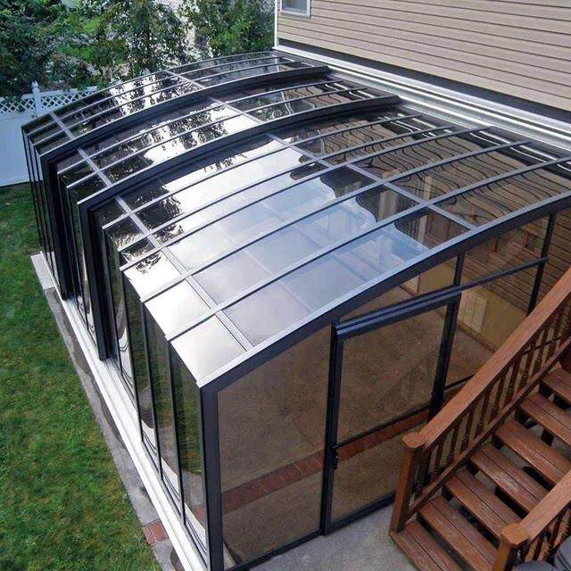 金凯盾断桥铝门窗封阳台别墅隔音可移动温室折叠伸缩电动顶定制