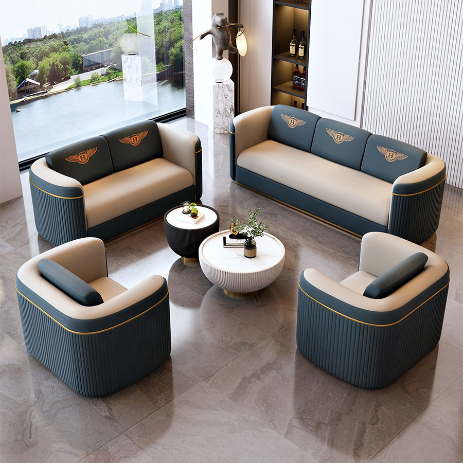 办公室贵宾室会客沙发会所酒店大堂商务接待沙发办公室沙发茶几