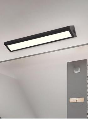 白色长条镜前灯三色光可调光色灯具自带开关免打孔化妆灯