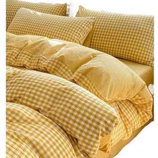 纯棉被套单件150x200x230全棉水洗棉单被罩1.5米宿舍单人被单