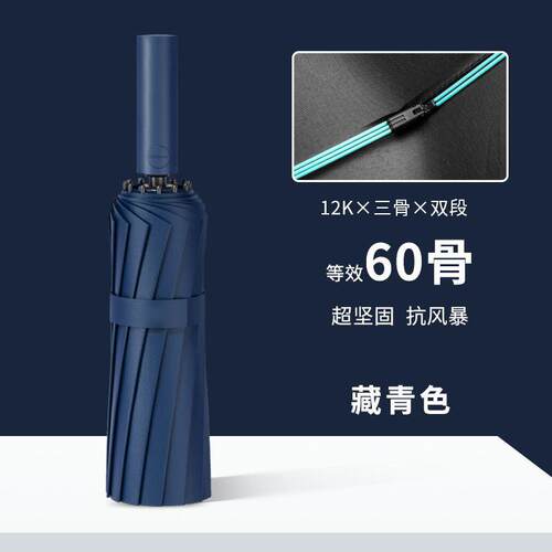 高档7骨撞色全自遮阳伞晴折雨两用女防晒抗UV叠大号动结2实雨伞男