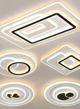 2025新款客灯长形方家用简45372约套餐组合中山灯厅具卧室l灯ed吸