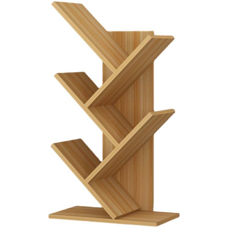 木质树形桌面置物架学生宿舍小型书架书房卧室实木收纳书架