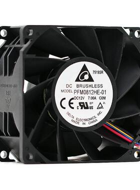 台达DELTA PFM0812HE-01 8038 12V 7.00A 四线PWM超暴力散热风扇