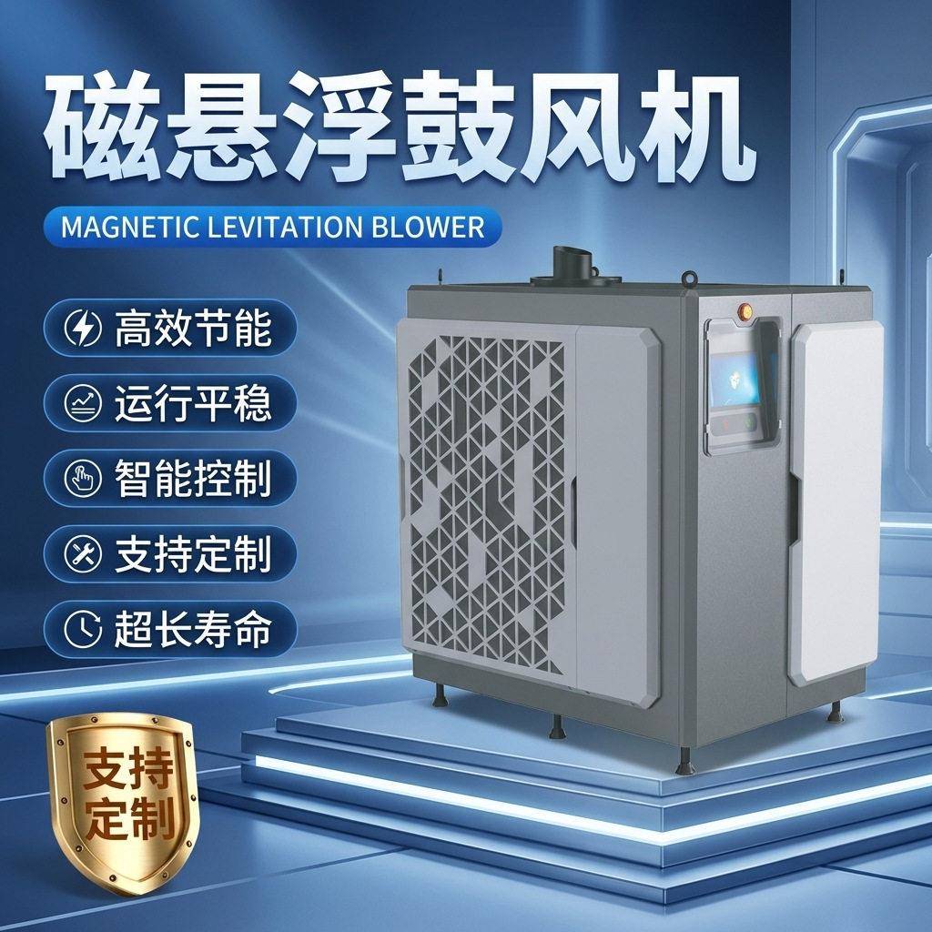 磁悬浮鼓风机节能效率运转控制便利低噪音寿命超长磁悬浮风机
