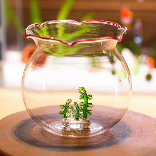 【天猫正品】工位小鱼缸微景观生态瓶创意办公桌面DIY玻璃造景养