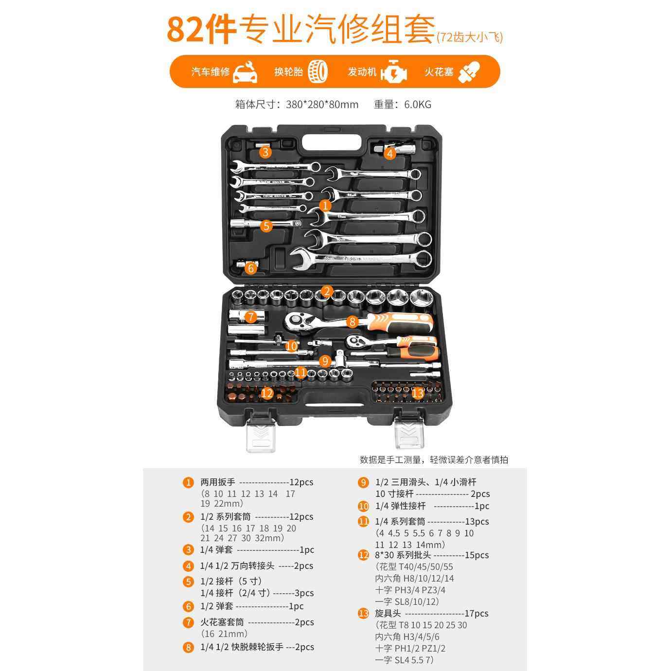 高档扳汽修工具套筒套装轮机组合修多棘功能维汽车32修46中手飞理,五金/工具,组合套装,淘宝优惠券,粉丝福利购,淘宝优惠卷