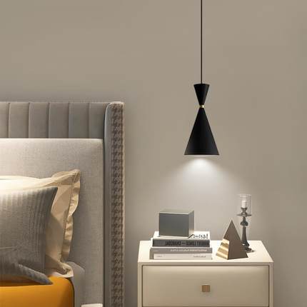 意式主卧床头吊灯高级感过道玄关小吊灯网红氛围感装饰复古吊线灯