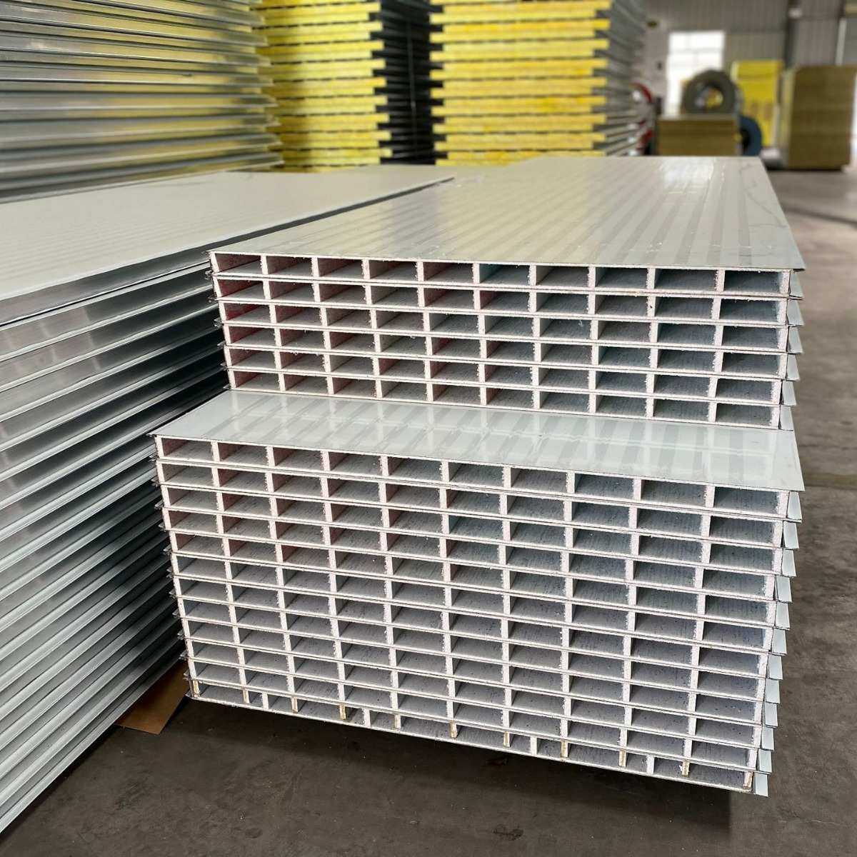 玻镁夹芯板 净化车间隔墙吊顶 A级防火 玻镁彩钢夹芯板 源头工厂,基础建材,金属漆,淘宝优惠券,粉丝福利购,淘宝优惠卷