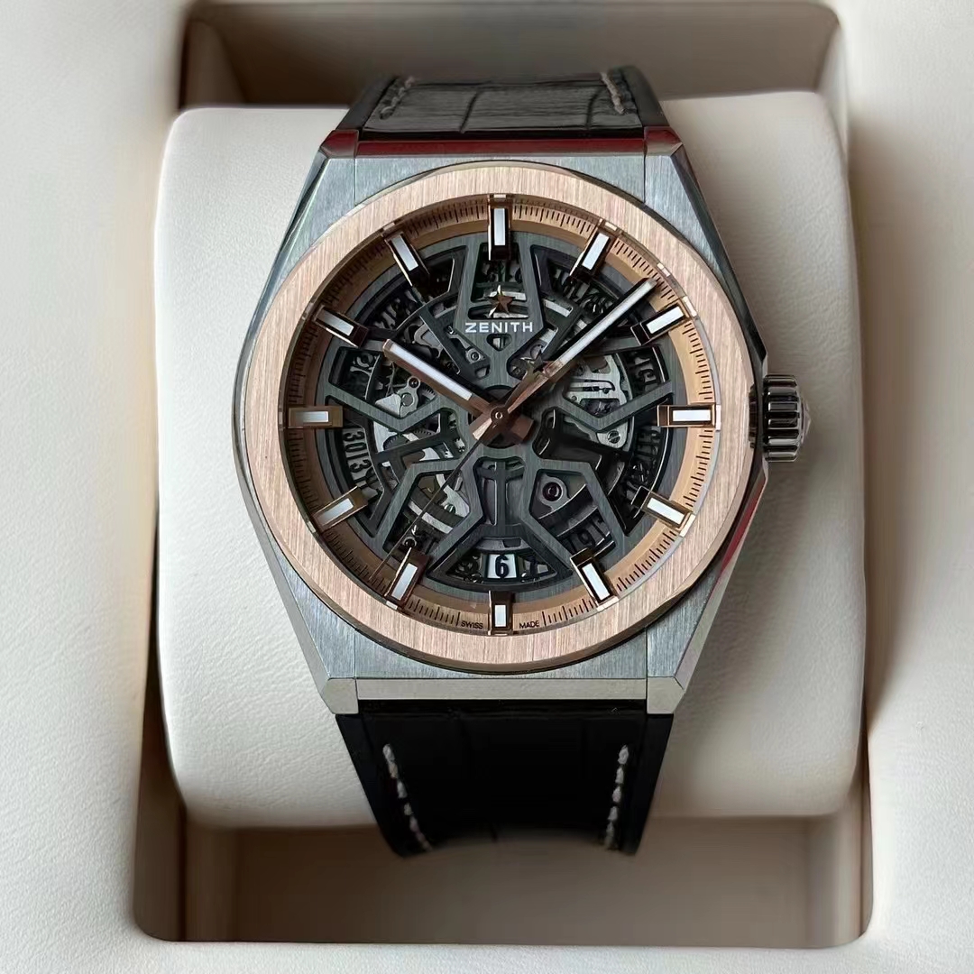 [9.8新]真力时DEFY系列手表男款钛金玫瑰金自动机械表87.9001.670