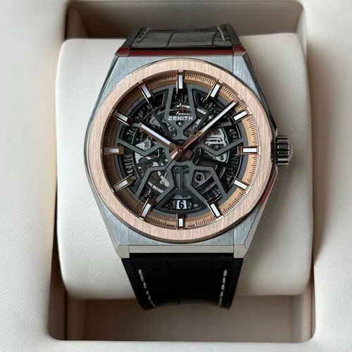 [9.8新]真力时DEFY系列手表男款钛金玫瑰金自动机械表87.9001.670