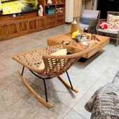 红椅摇大人网成人躺椅龙虾椅摇藤编藤椅轻奢阳台客厅卧室懒人EWC