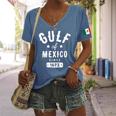 Mesh Jersey Oversized Shirt Graphic Tee Half Sleeve V Neck