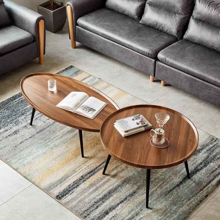 茶几小桌子可折叠轻奢小户型客厅简约现代家用圆形家用沙发小边几