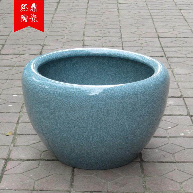 陶瓷缸大量仿古颜色釉裂纹装饰字画缸碗莲鱼缸水培植物树盆