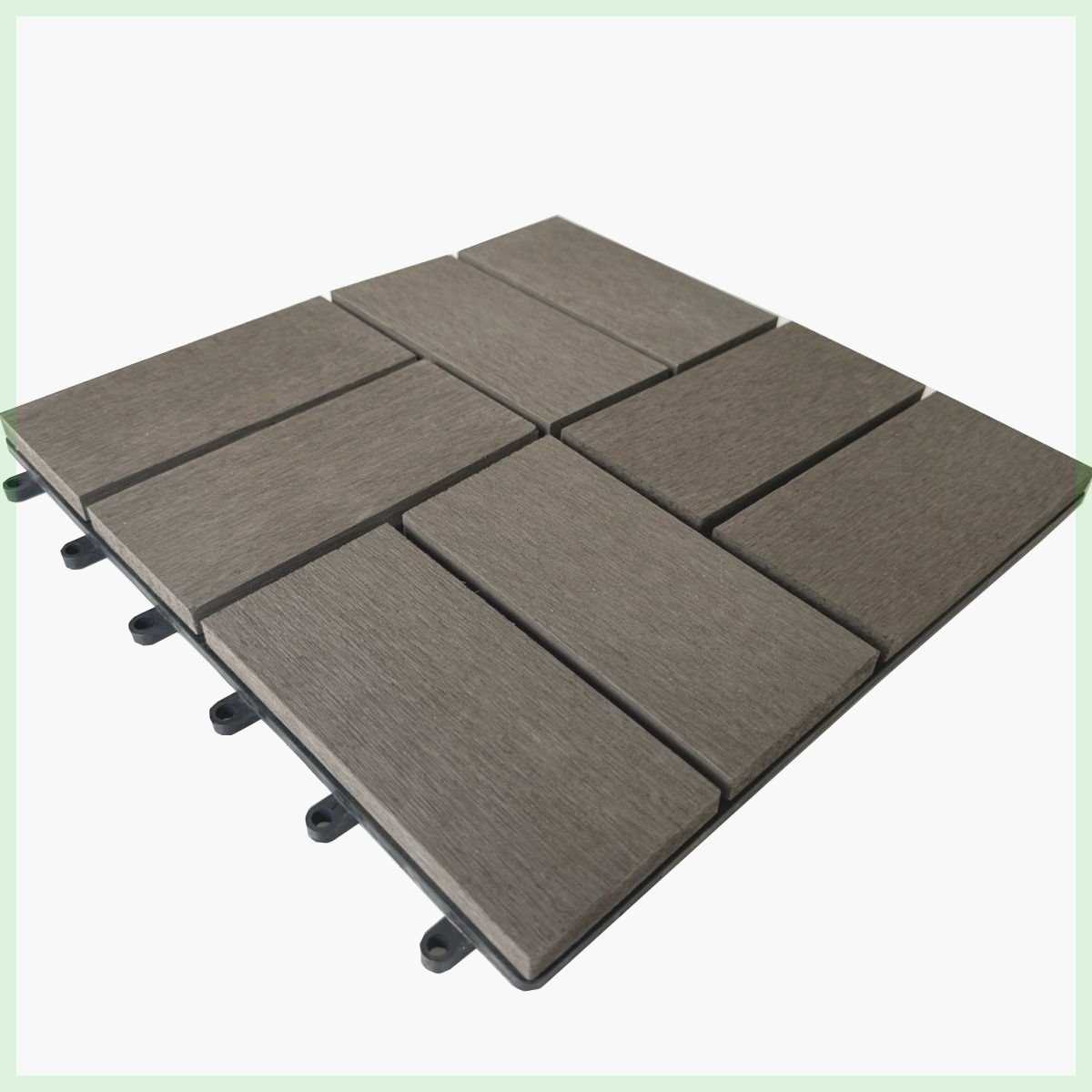 pvc塑木地板户外拼接庭院露台阳台浴室改造自铺DIY花园木塑地板