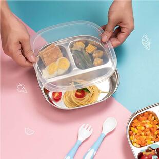 餐定量碗餐盘分格碗大人211减脂餐具一人食不锈钢商用控量早