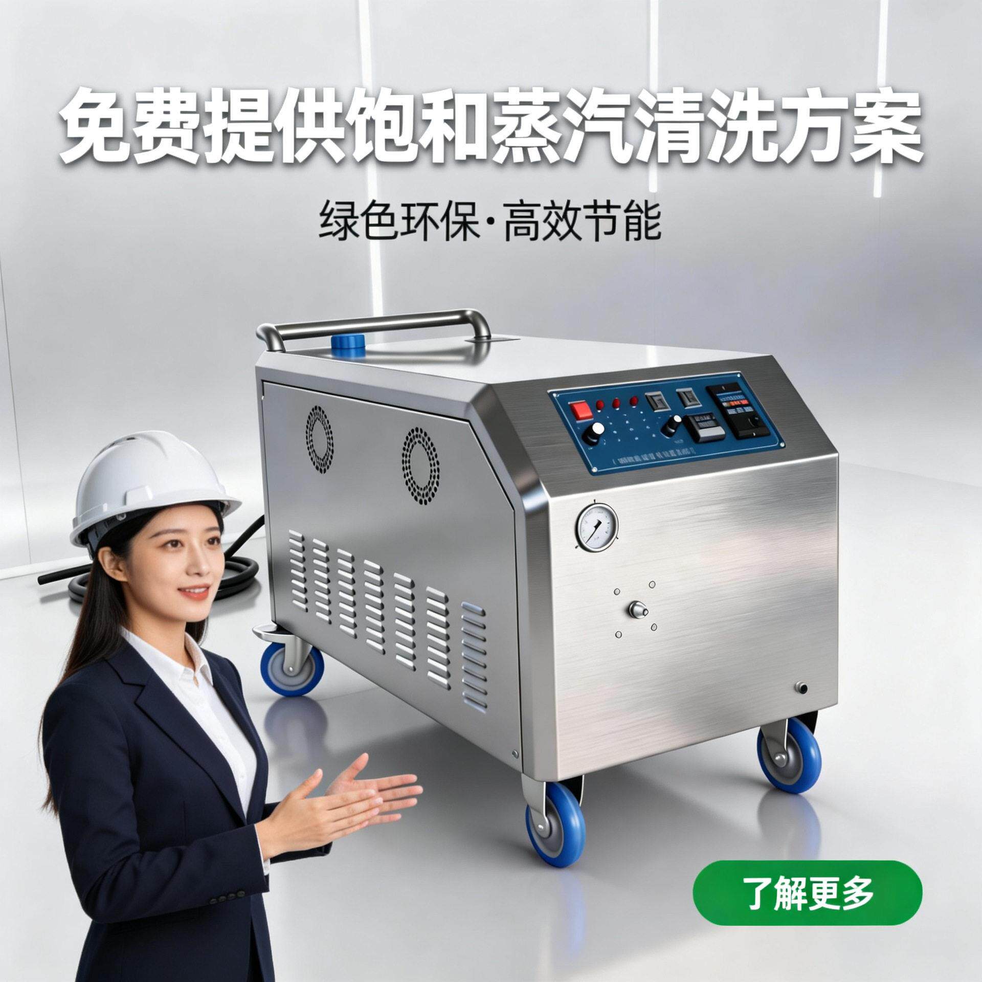 移动式工业蒸汽清洗机车间设备油污温清洁机
