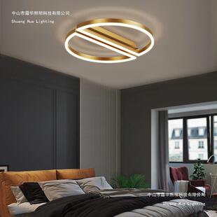 北欧灯具 全铜卧室灯现代简约大气灯饰网红温馨浪漫房间灯创意个性