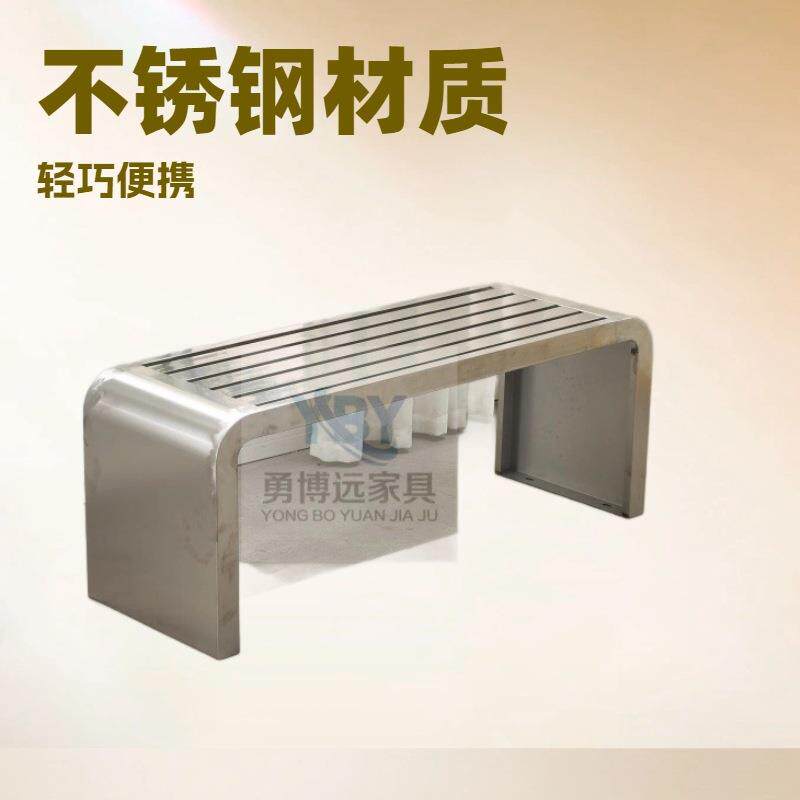户外休闲公园椅铝脚防腐木座椅室外景区长凳靠背椅坐凳不锈钢耐用