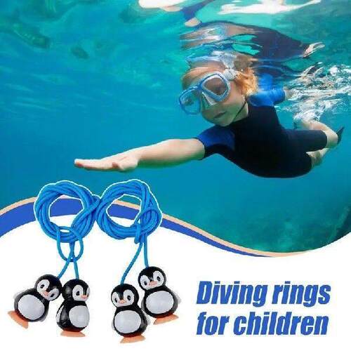 Diving Rings For Pool Cute Penguin Diving Ring PVC Elastic