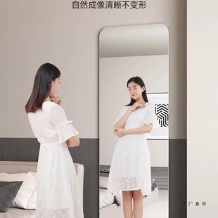 全身穿衣镜内衣柜镜子985门装 隐形贴柜镜粘贴试衣宿舍贴墙自粘玻