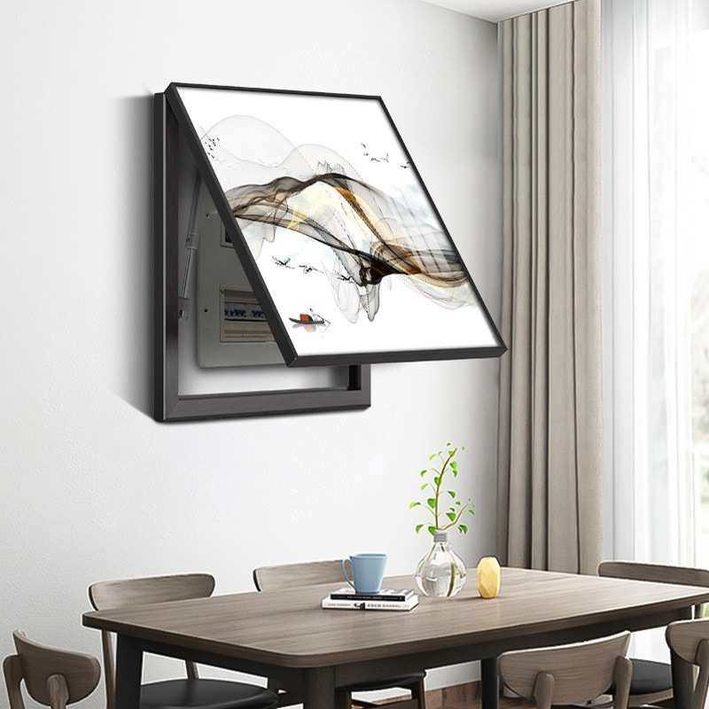 电表箱装饰画电箱画配电箱遮挡免打孔水墨山水风景国画新中式挂画